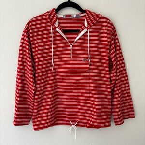 Stripes by Tomboy Red & White Striped Top Size M Nautical Preppy Coastal